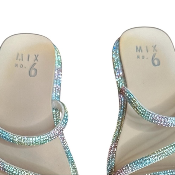 Mix No. 6 Pastel Rhinestone Slide Sandals - Picture 2 of 5